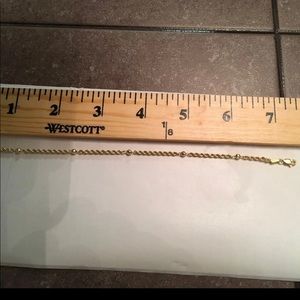 14K yellow gold stamped 7" bracelet